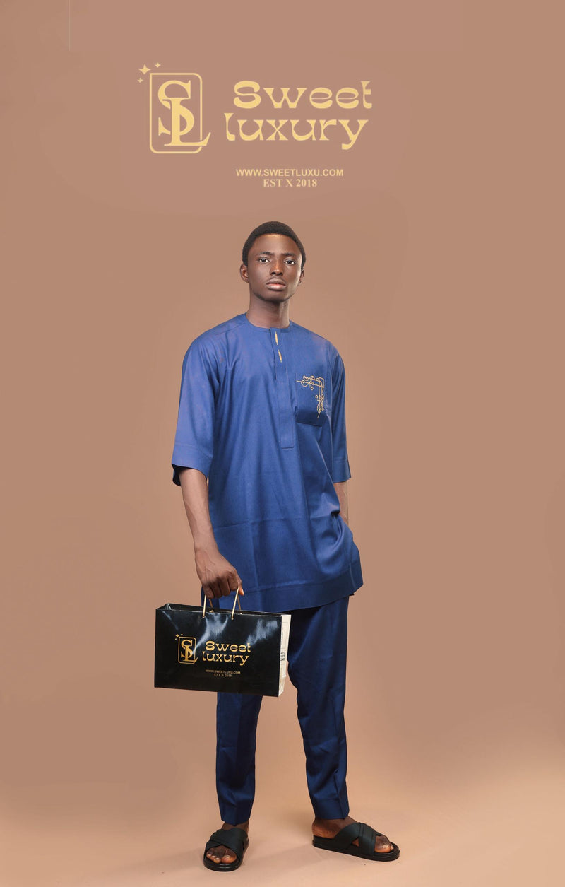Royal Blue Elegance Kaftan