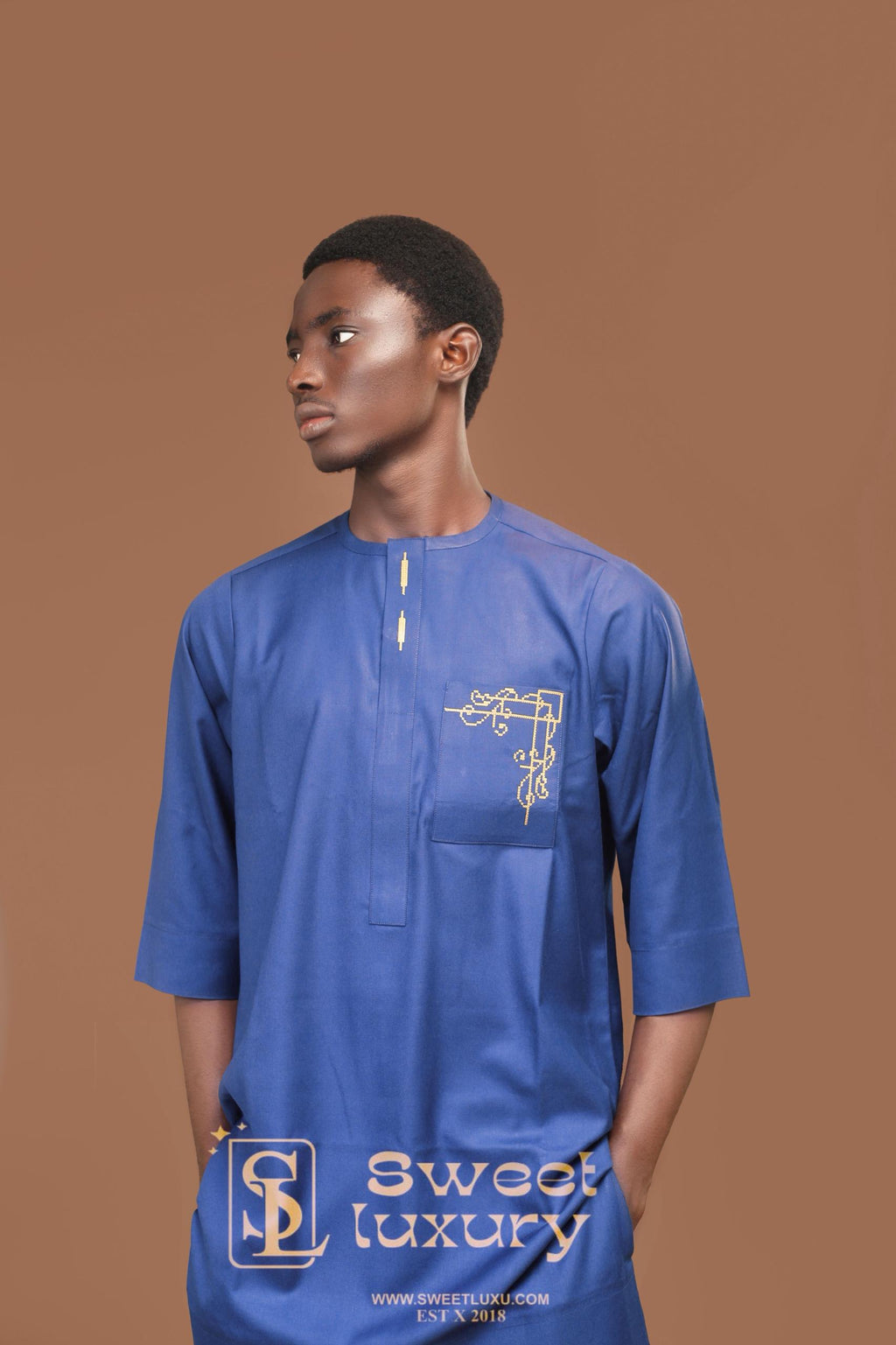 Royal Blue Elegance Kaftan