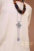 Heritage Pristine White Embroidered Kaftan – Artisanal Luxury